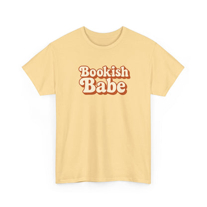 Bookish Babe T-Shirt — Retro Script Graphic Tee for Book Lovers