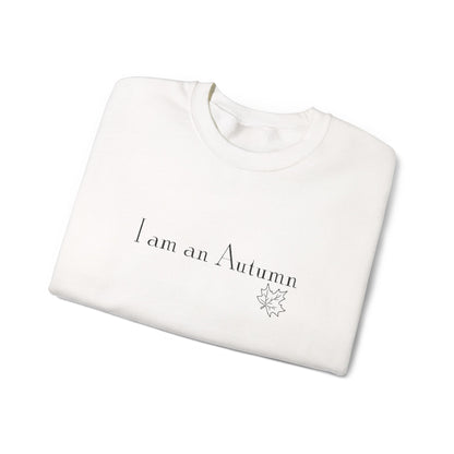 I Am an Autumn Embroidered Crewneck Sweatshirt Black🍂