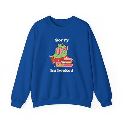 Sorry I'm Booked Crewneck Sweatshirt- Books + Sips Merch