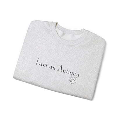 I Am an Autumn Embroidered Crewneck Sweatshirt Black🍂