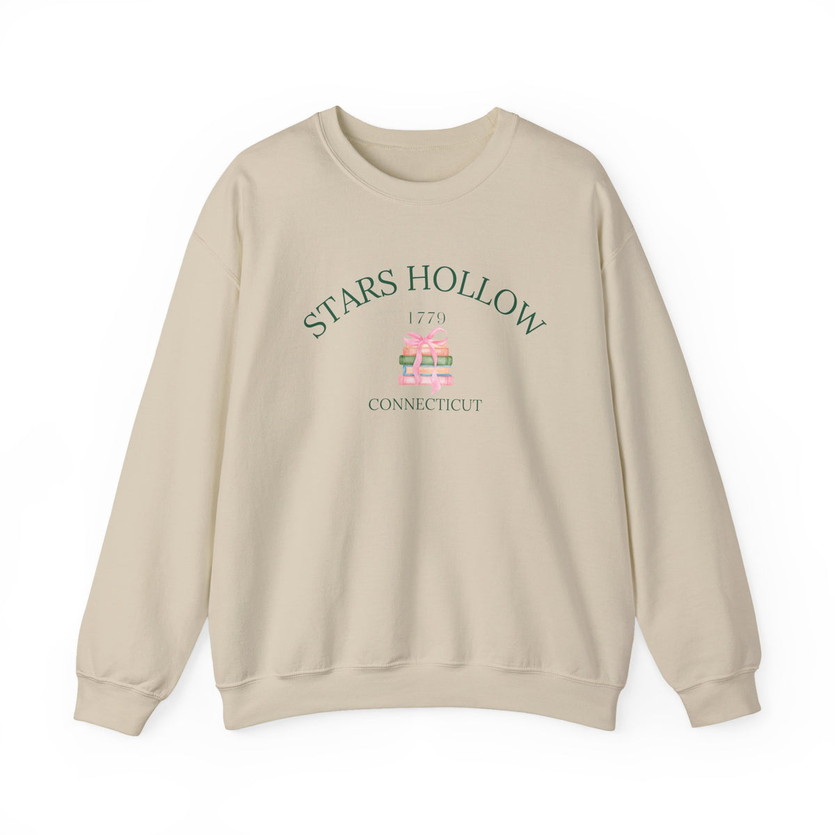 Stars Hollow Ribbon Bookstack Crewneck Sweatshirt -Cozy Gilmore Girls Apparel