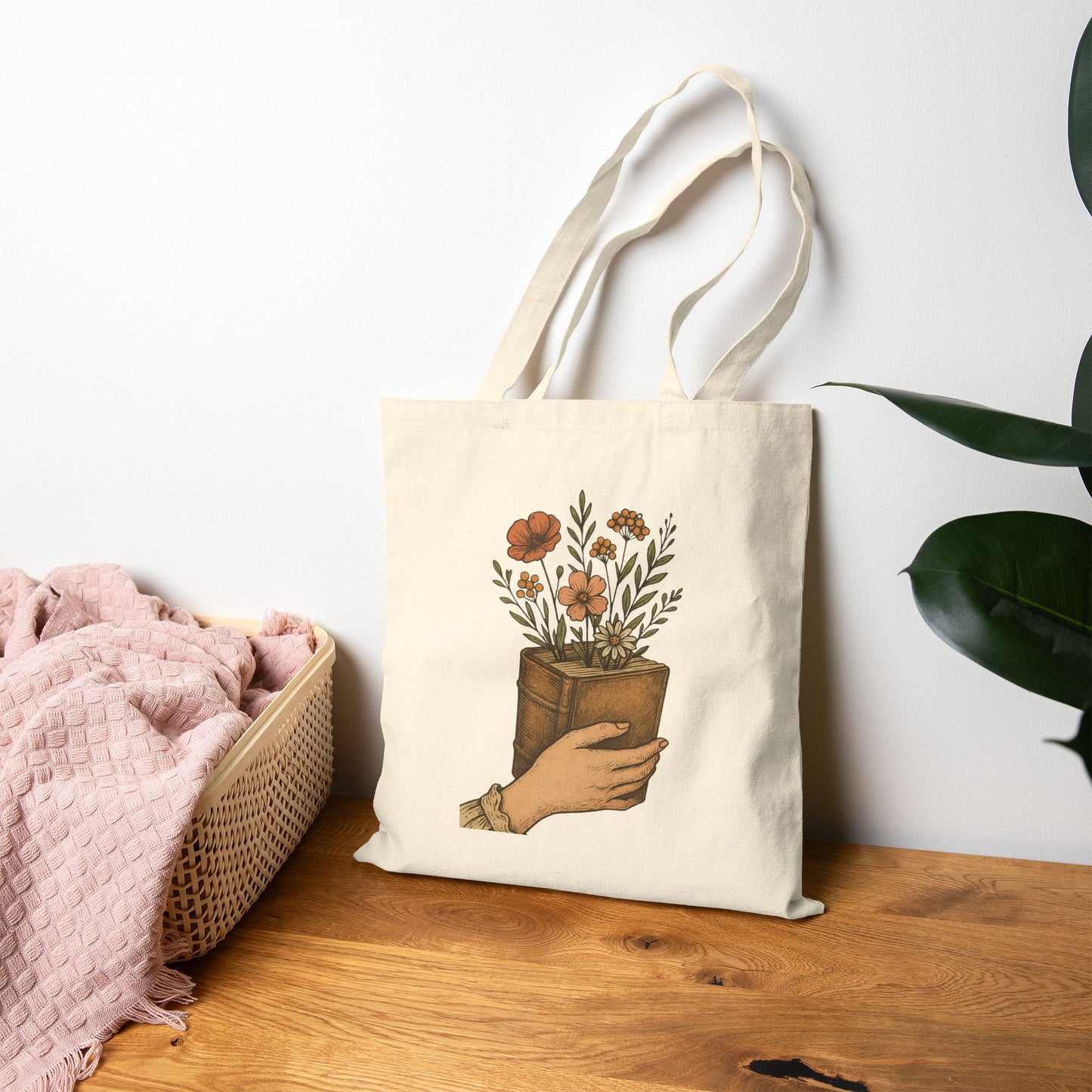 Botanical Bouquet Tote Bag —Blooming Book Tote