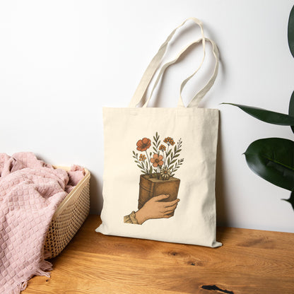 Botanical Bouquet Tote Bag —Blooming Book Tote