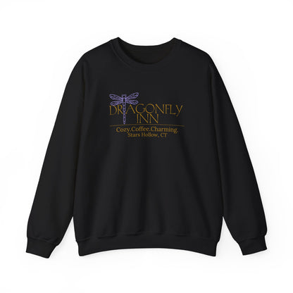 Dragonfly Inn Crewneck Sweatshirt-Cozy Coffee Charm for Stars Hollow Fans