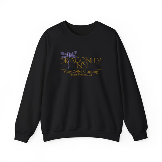 Dragonfly Inn Crewneck Sweatshirt-Cozy Coffee Charm for Stars Hollow Fans