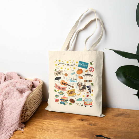 Stars Hollow Collage Tote Bag