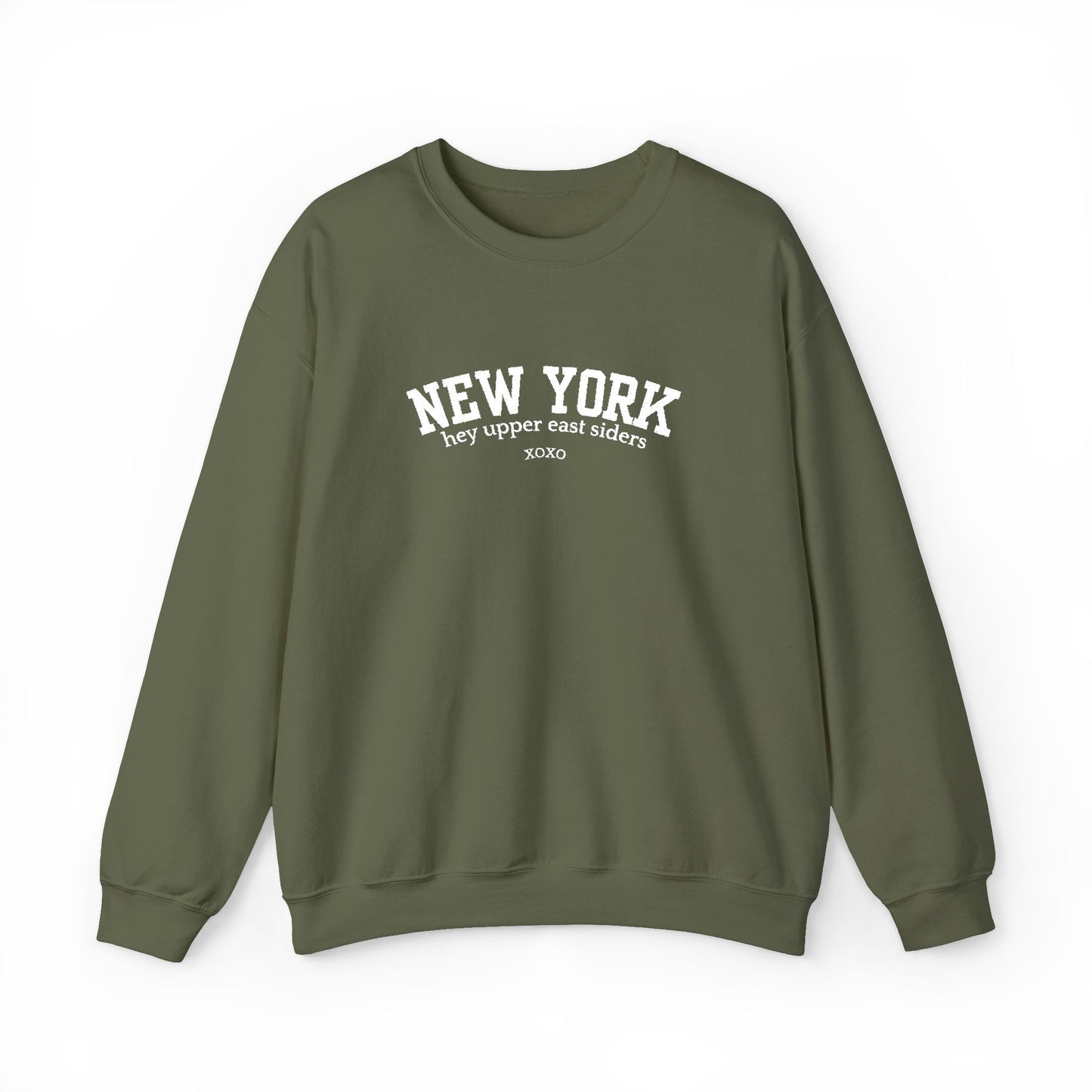 New York Upper East Side Embroidered Crewneck Sweatshirt
