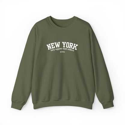 New York Upper East Side Embroidered Crewneck Sweatshirt