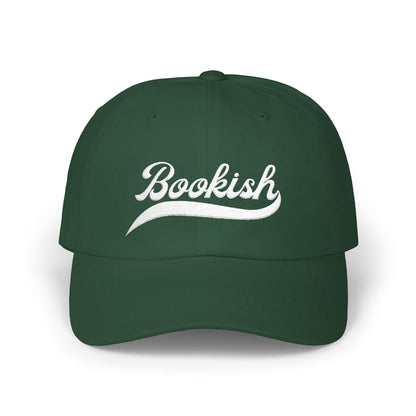 Bookish Embroidered Baseball Cap- White