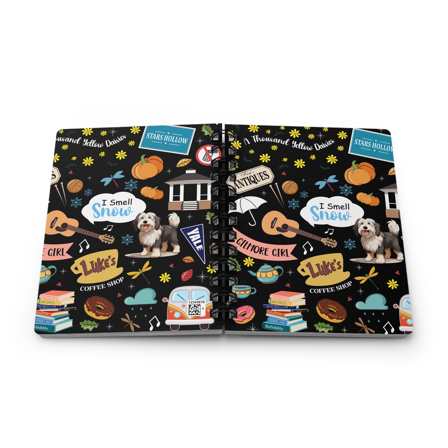 Stars Hollow Icons Spiral Notebook-Gilmore Girls