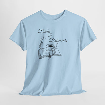 Books & Botanicals Unisex Cotton Tee | Perfect for Book & Plant Lovers