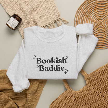 Bookish Baddie Embroidered Crewneck Sweatshirt