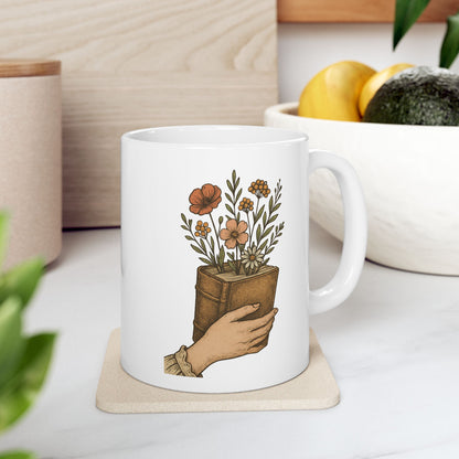 Blooming Book Mug - Floral Coffee Cup