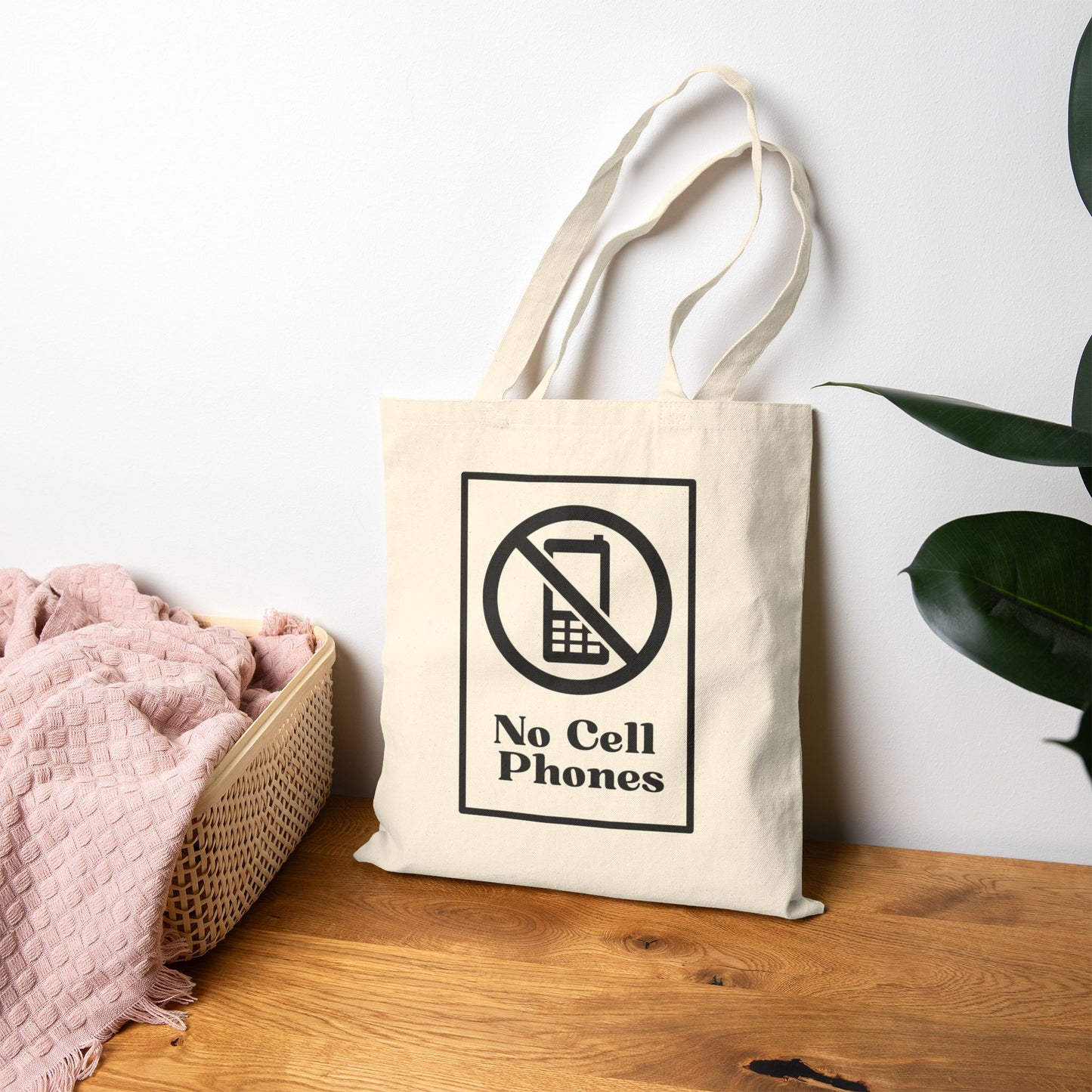 No Cell Phones at Luke's Diner! Canvas Tote Bag-Gilmore Girls Stars Hollow