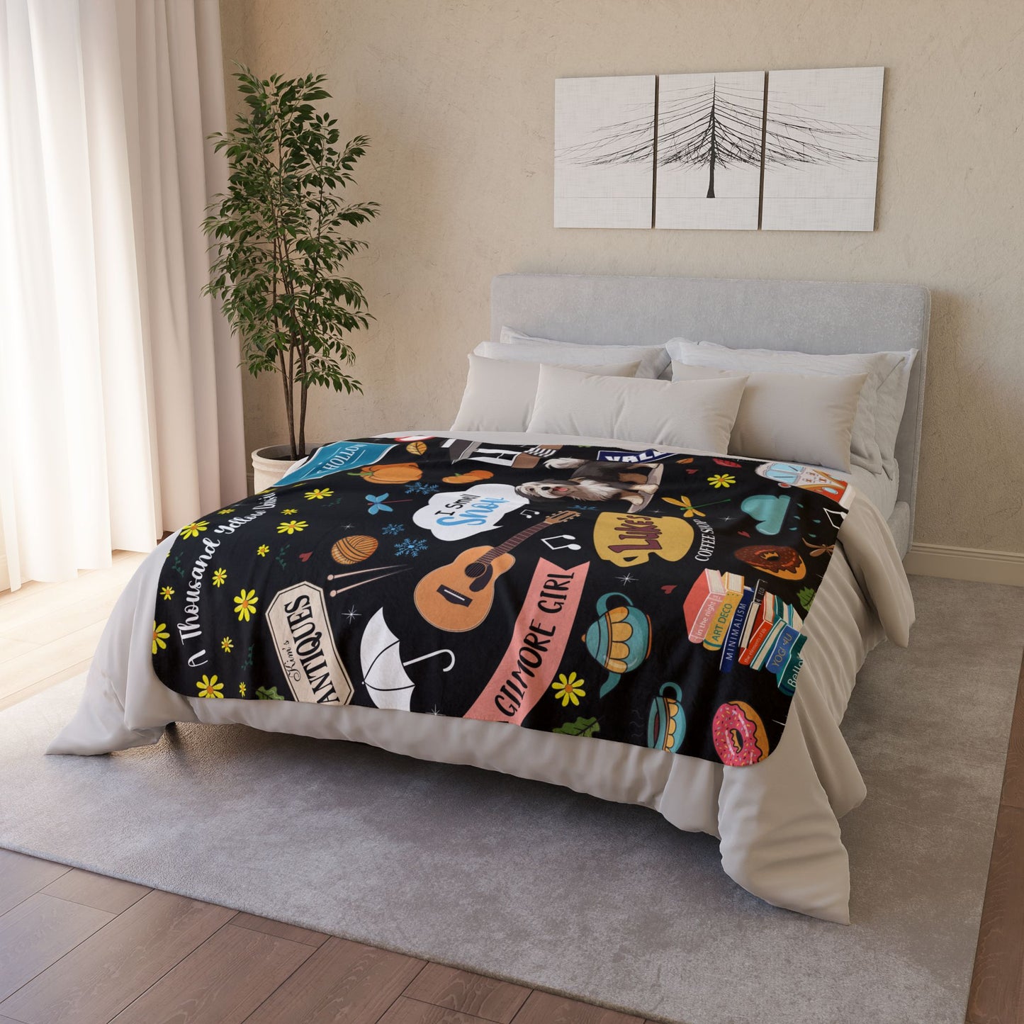 Everything Stars Hollow/Gilmore Girls Sherpa Fleece Blanket