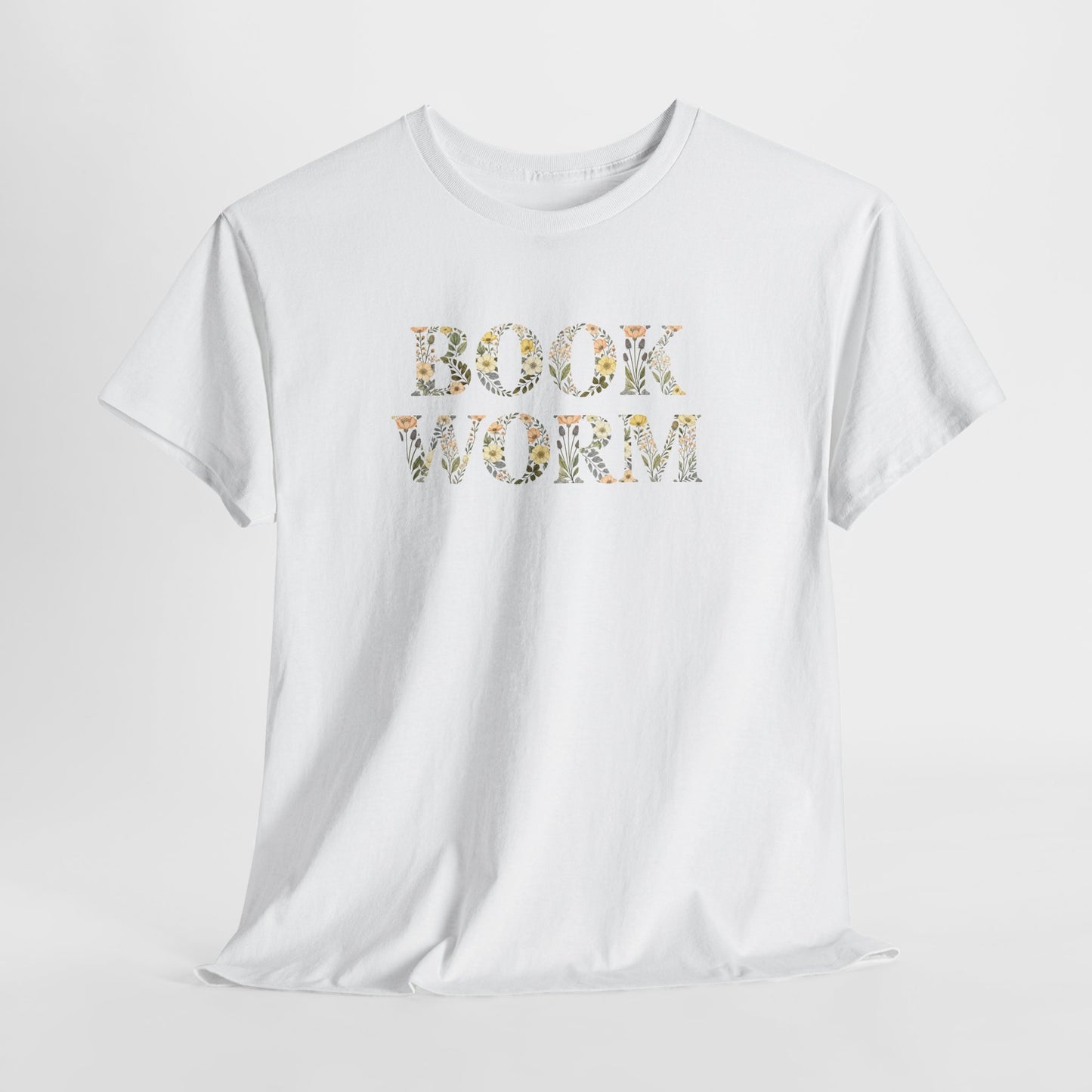 Bookworm Floral T-Shirt — Cute Reading Lover Tee
