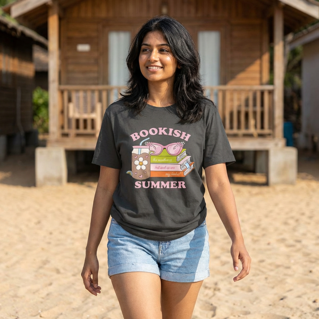 Bookish Summer Graphic Cotton Tee