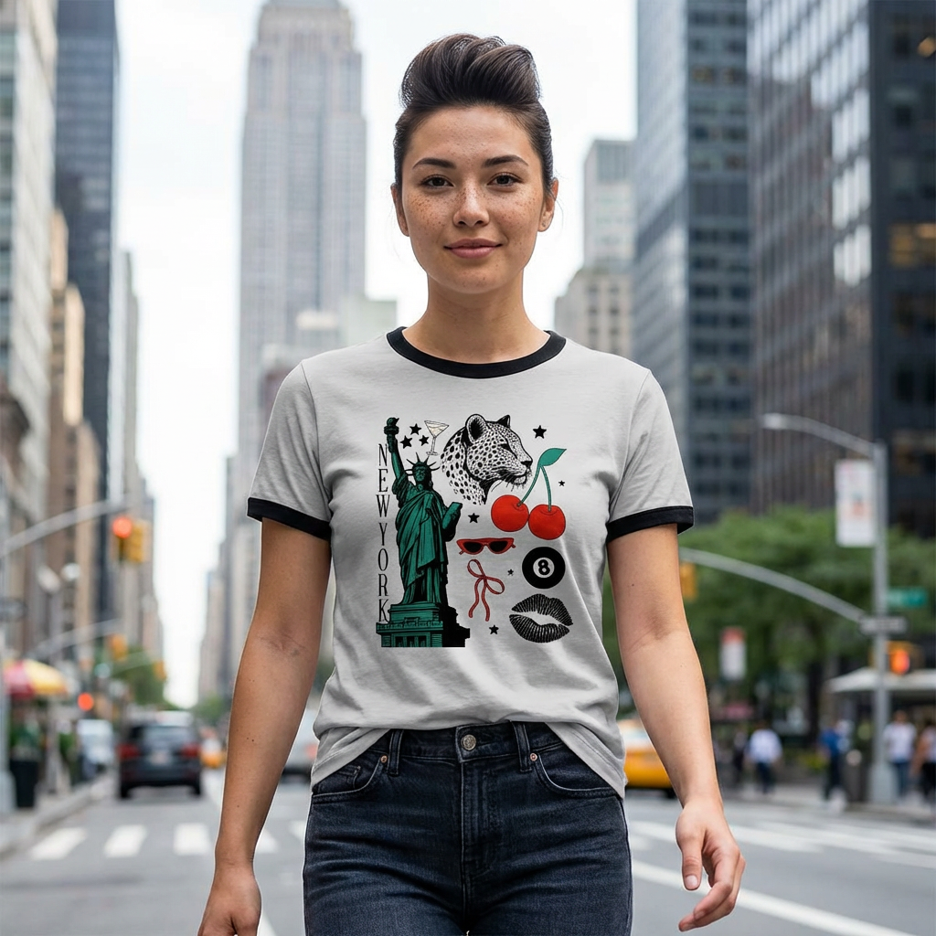 Upper East Side Summer Retro Cropped Tee-Gossip Girl NYC