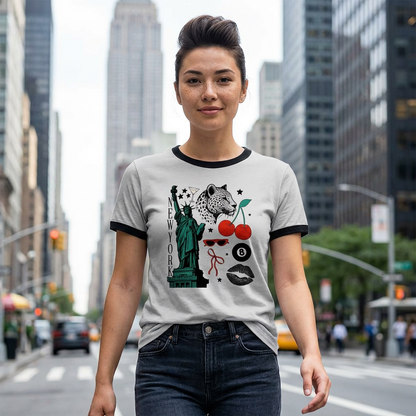 Upper East Side Summer Retro Cropped Tee-Gossip Girl NYC