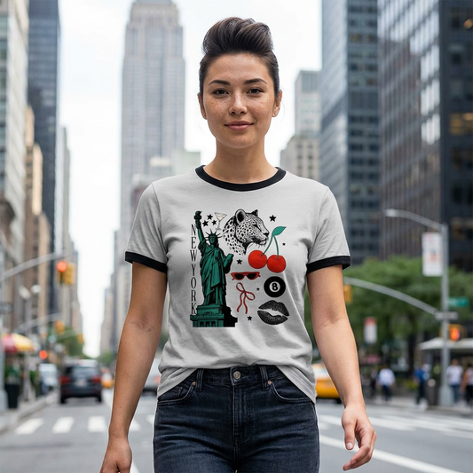 Upper East Side Summer Retro Cropped Tee-Gossip Girl NYC