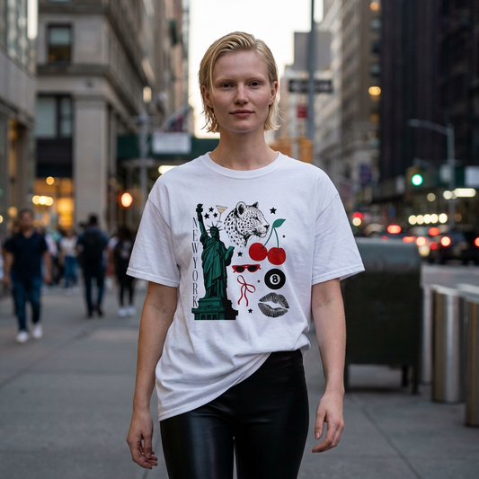 New York Socialite Summer Cotton T-Shirt-Gossip Girl