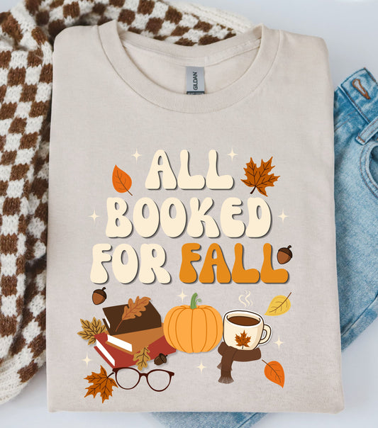 All Booked for Fall Bookish T-Shirt 🍂📚