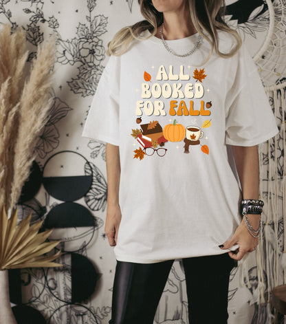 All Booked for Fall Bookish T-Shirt 🍂📚