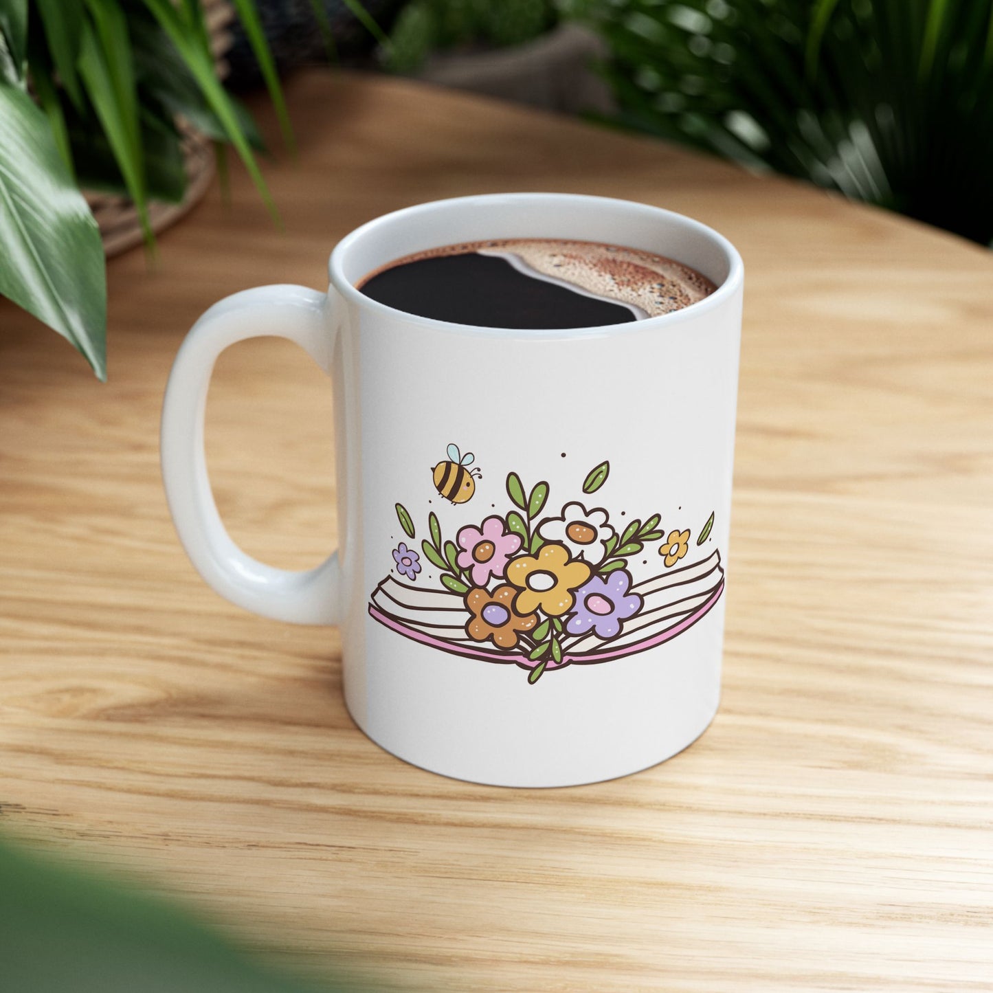 Blooming Pages Mug — Book Lover Cup