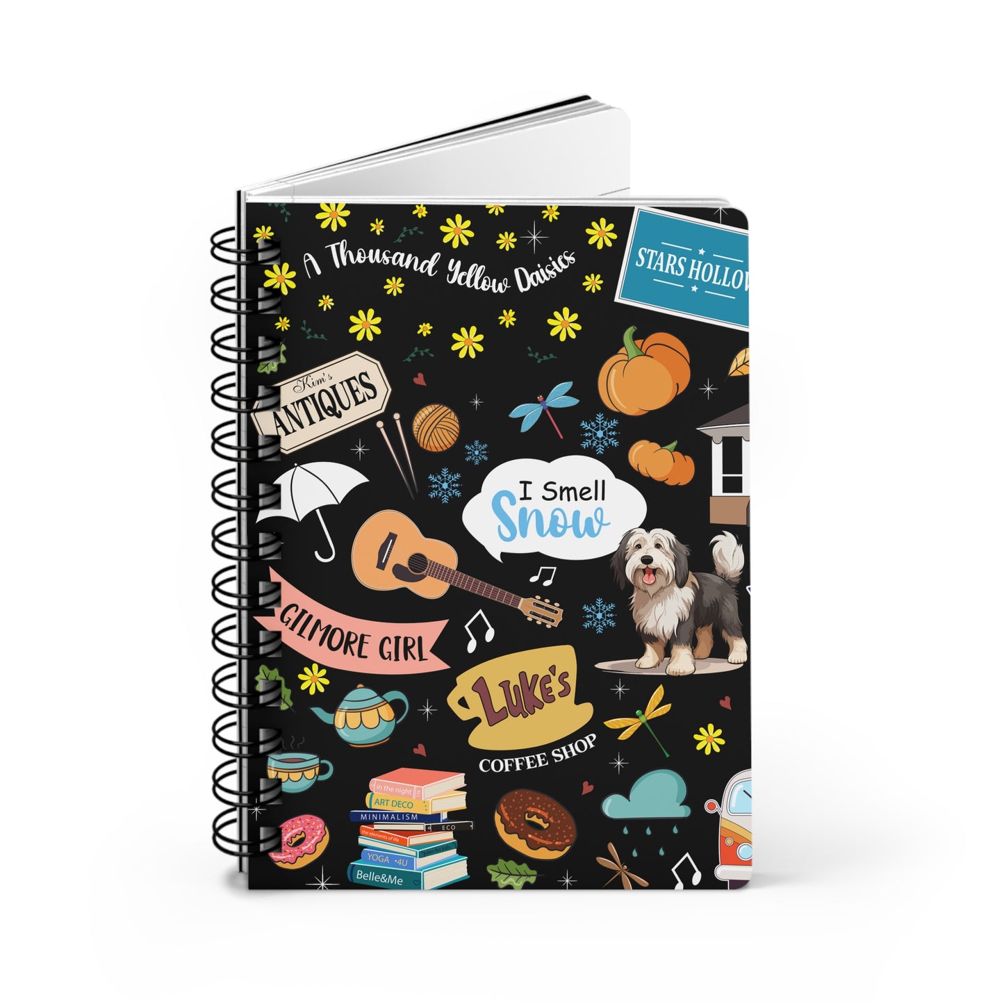 Stars Hollow Icons Spiral Notebook-Gilmore Girls