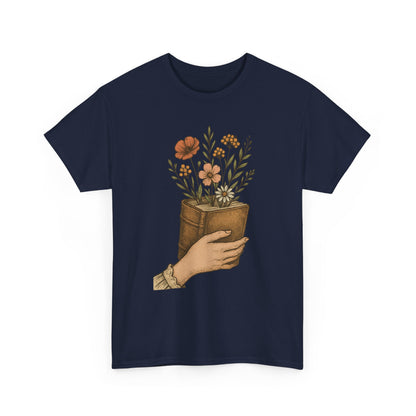 Bloom From Books Tee-Floral Book T-Shirt