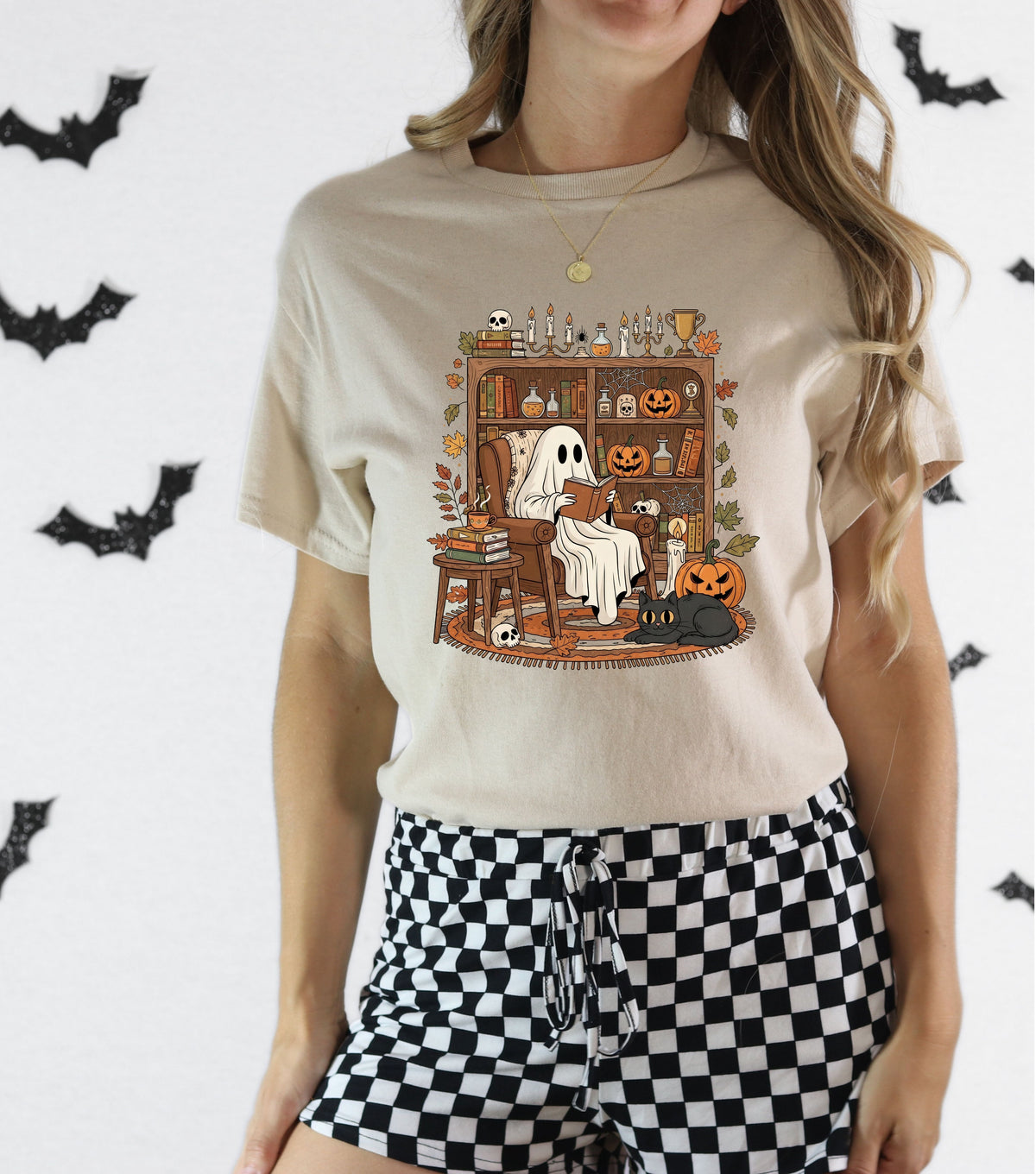 Ghostly Reading Nook T-Shirt
