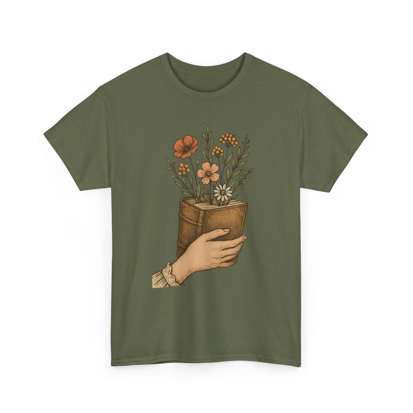 Bloom From Books Tee-Floral Book T-Shirt