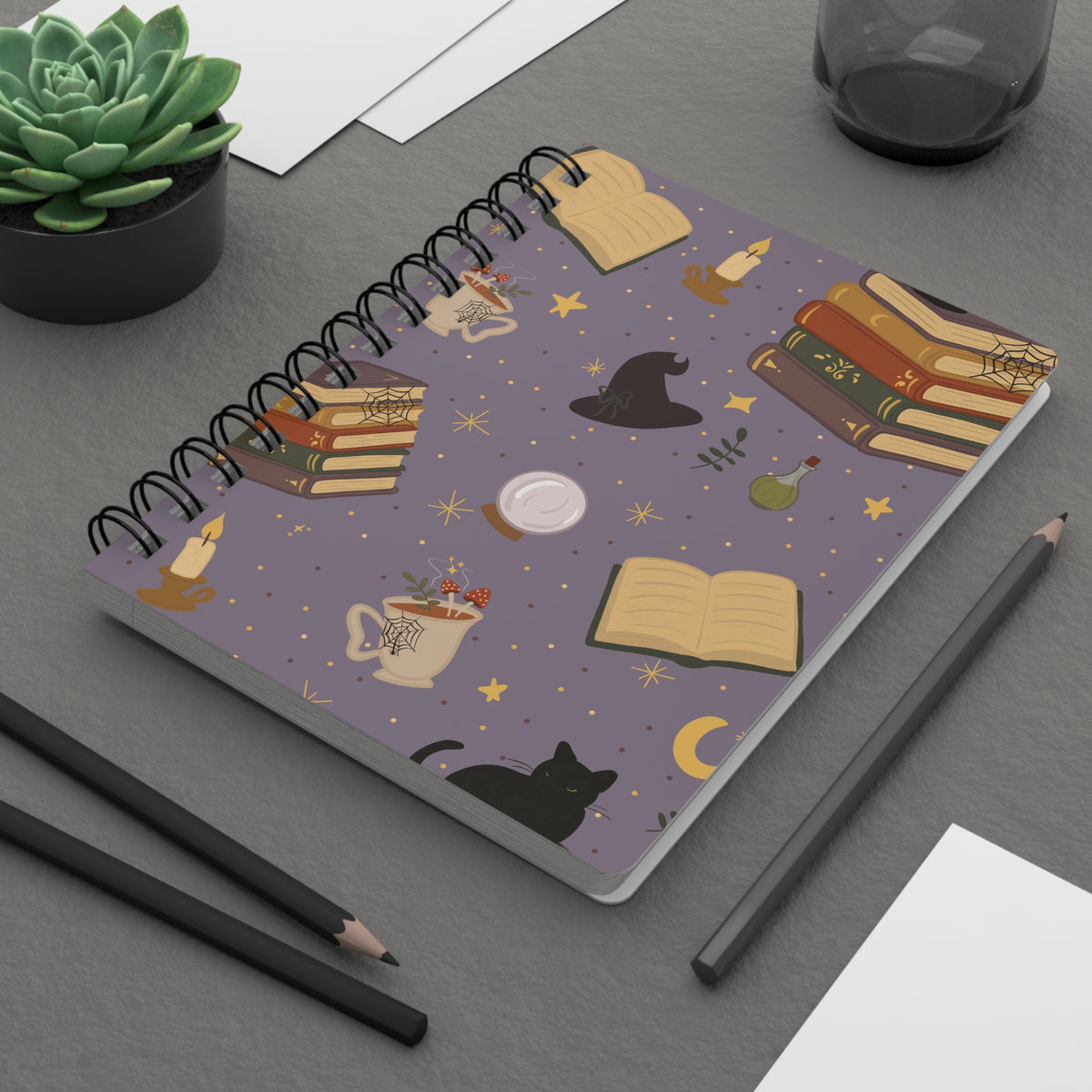 Witchy Book Lover Notebook 🔮🐈‍⬛