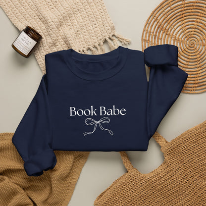 Book Babe Embroidered Crewneck Sweatshirt
