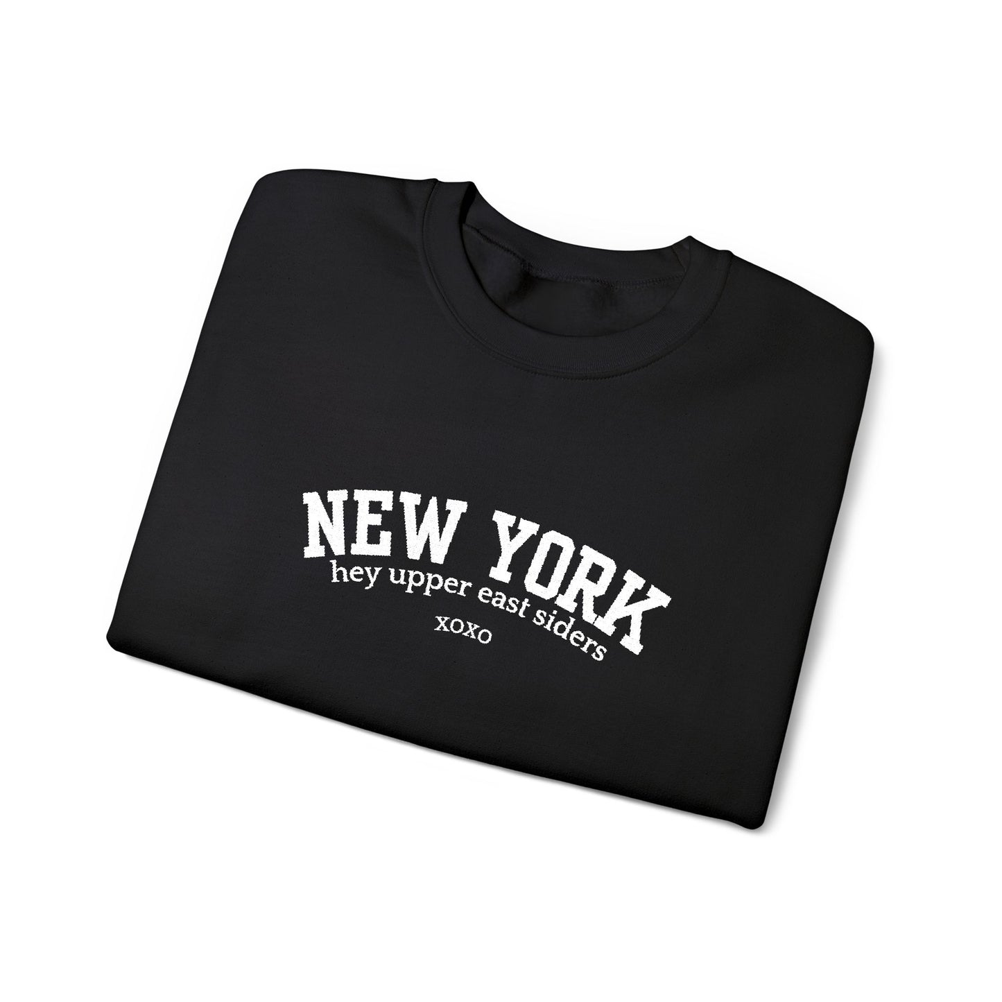 New York Upper East Side Embroidered Crewneck Sweatshirt