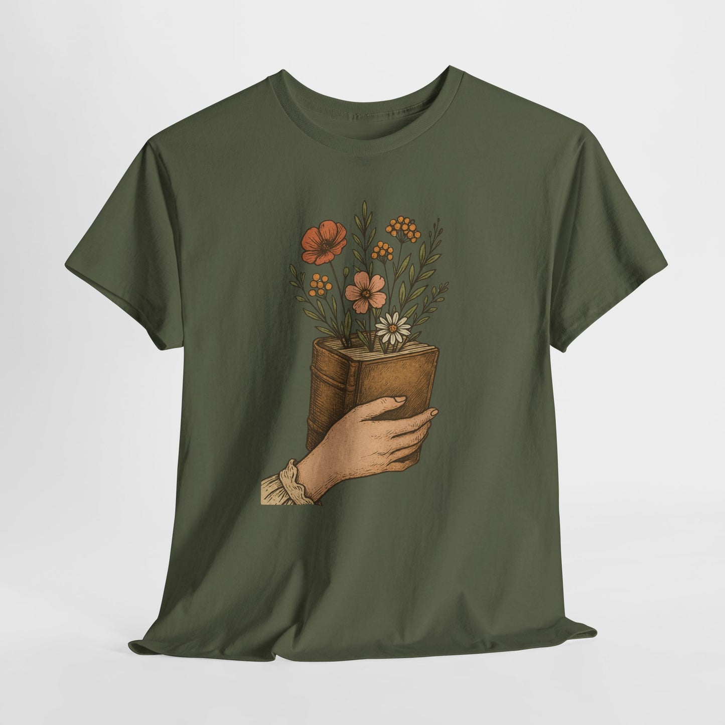 Bloom From Books Tee-Floral Book T-Shirt