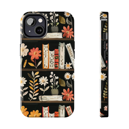 Cozy Bookshelf Bloom Phone Case