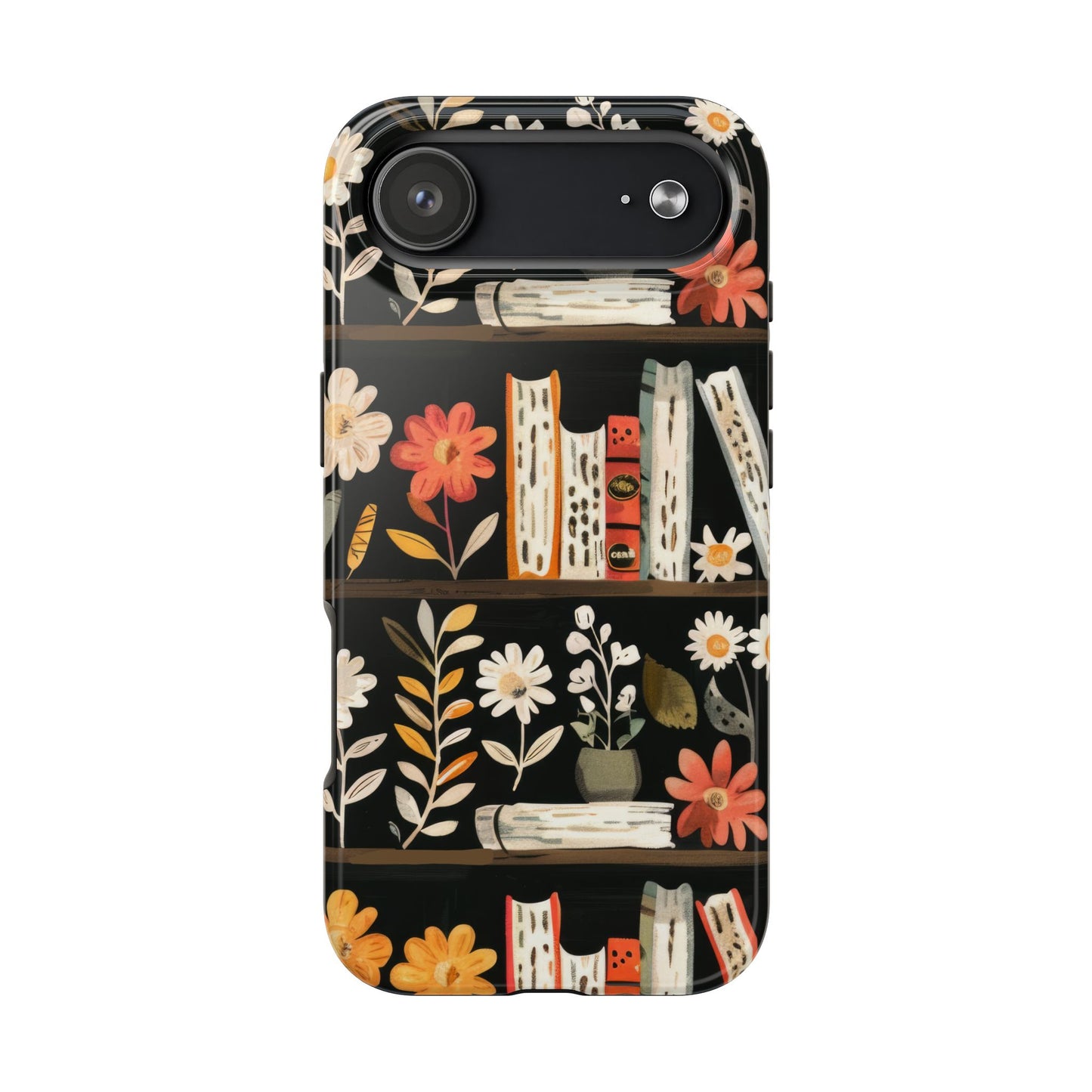 Cozy Bookshelf Bloom Phone Case