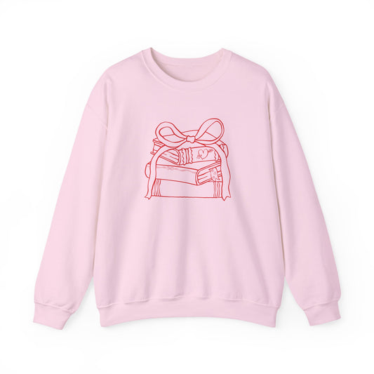 Books & Bows V-Day Crewneck-Bookish Sweatshirt