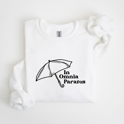 In Omnia Paratus Crewneck Sweatshirt-Gilmore Girls Apparel