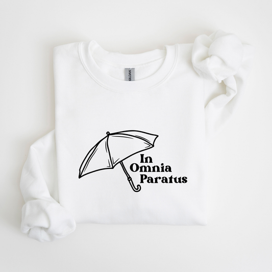 In Omnia Paratus Crewneck Sweatshirt-Gilmore Girls Apparel