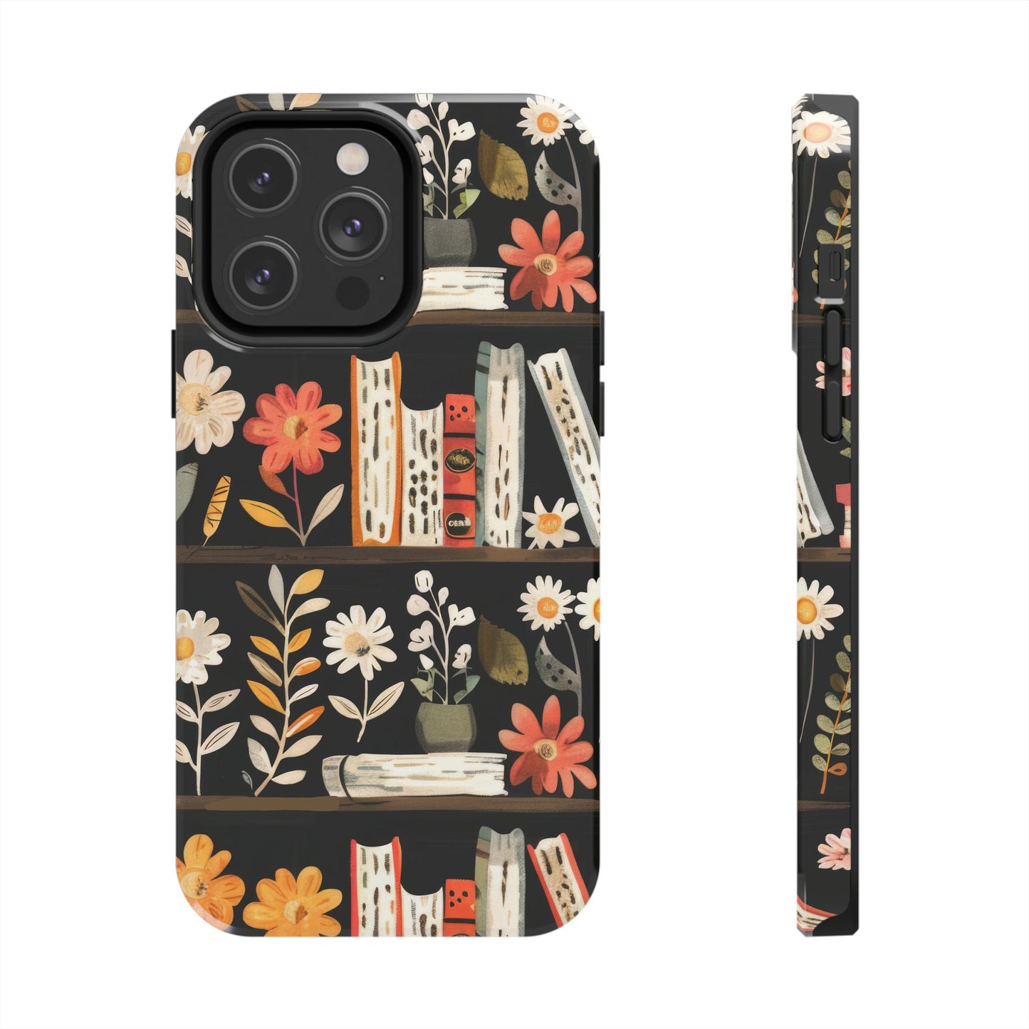 Cozy Bookshelf Bloom Phone Case
