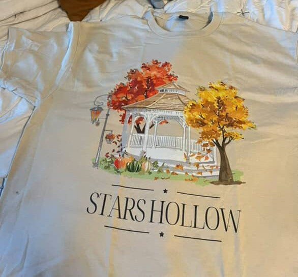Star Hollow Fall Cotton Tee | Cozy Autumn Shirt-Gilmore Girls Apparel