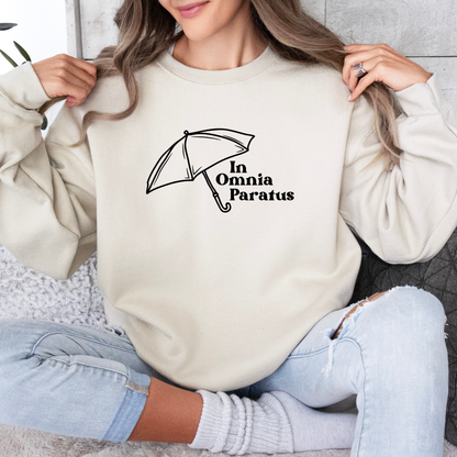 In Omnia Paratus Crewneck Sweatshirt-Gilmore Girls Apparel