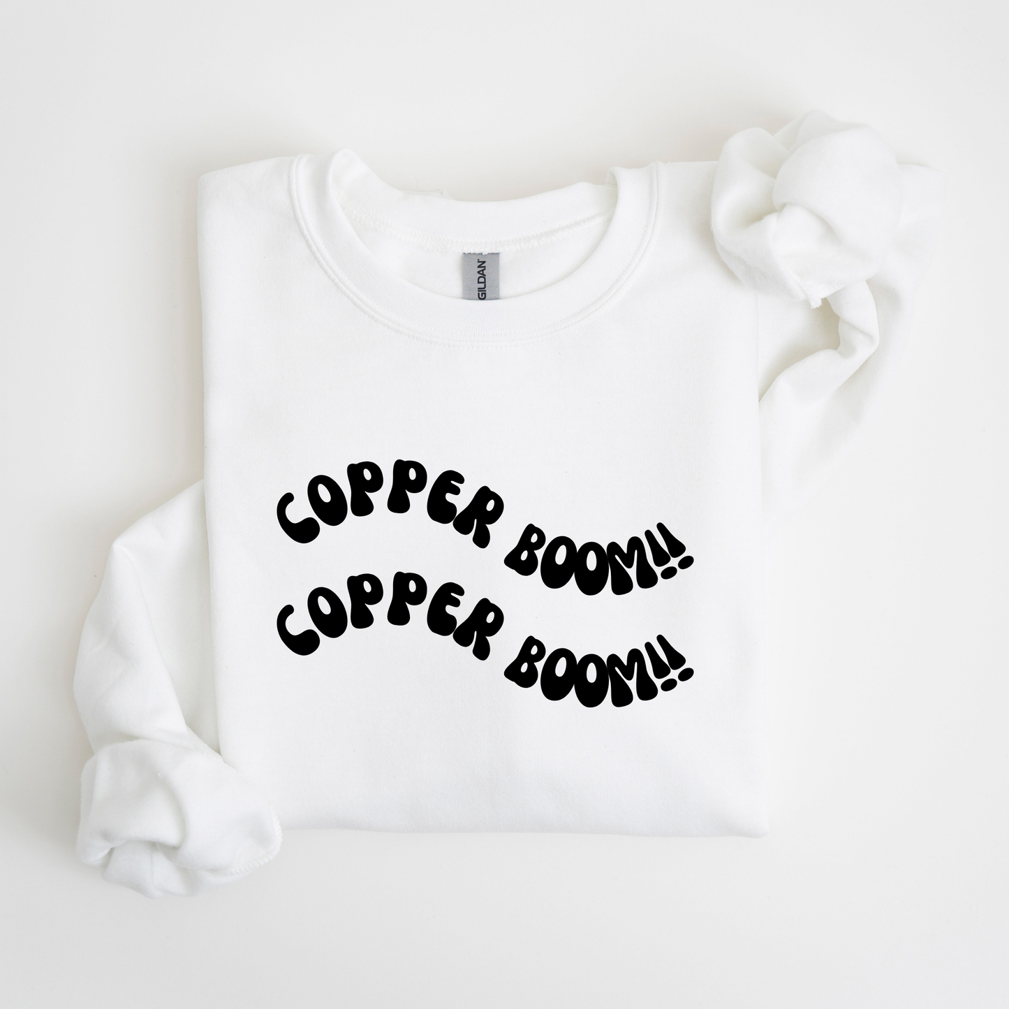 Copper Boom!! Crewneck Sweatshirt-Gilmore Girls Apparel