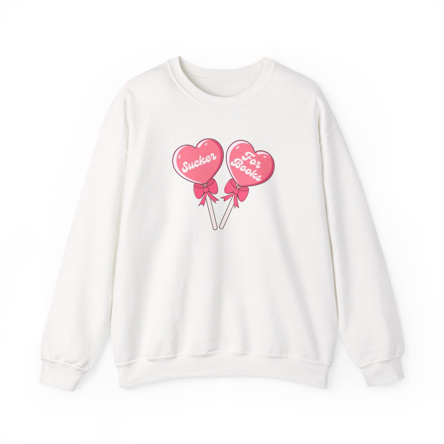 Sucker for Books Crewneck- Valentine Graphic Sweatshirt