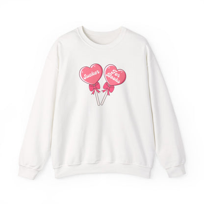 Sucker for Books Crewneck- Valentine Graphic Sweatshirt
