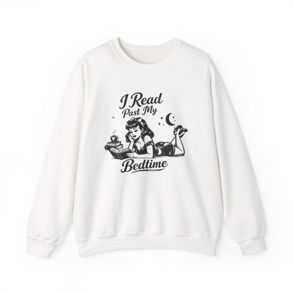 I Read Past My Bedtime Vintage Book Lover Sweatshirt-Bookish Crewneck