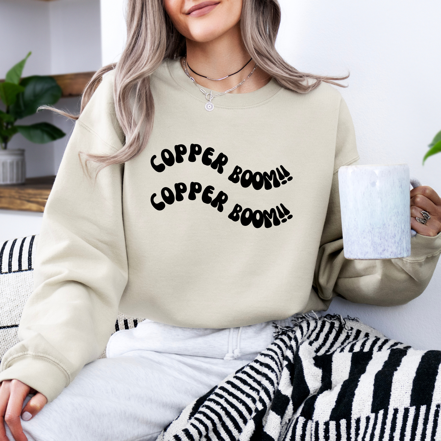 Copper Boom!! Crewneck Sweatshirt-Gilmore Girls Apparel