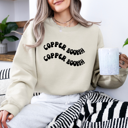 Copper Boom!! Crewneck Sweatshirt-Gilmore Girls Apparel